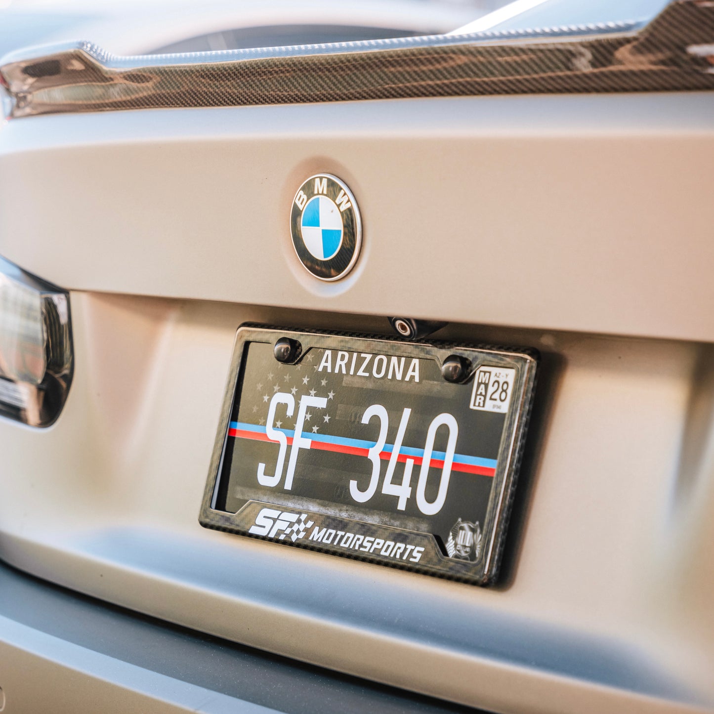 SF Motorsports Carbon Fiber License Plate Frame